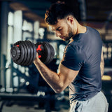 darrahopens Sports & Fitness > Fitness Accessories 24kg Adjustable Dumbbell Dumbbells Weight Plates Home Gym Fitness Exercise