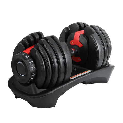 darrahopens Sports & Fitness > Fitness Accessories 24kg Adjustable Dumbbell Dumbbells Weight Plates Home Gym Fitness Exercise