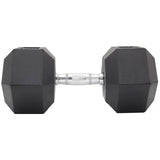 darrahopens Sports & Fitness > Fitness Accessories 25KG Commercial Rubber Hex Dumbbell Gym Weight