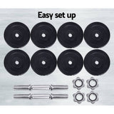 darrahopens Sports & Fitness > Fitness Accessories 25kg Dumbbells Dumbbell Set Weight Plates Home Gym Fitness Exercise