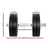 darrahopens Sports & Fitness > Fitness Accessories 25kg Dumbbells Dumbbell Set Weight Plates Home Gym Fitness Exercise