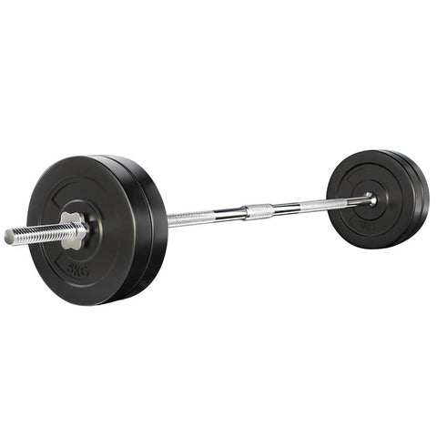 darrahopens Sports & Fitness > Fitness Accessories 28KG Barbell Weight Set Plates Bar Bench Press Fitness Exercise Home Gym 168cm