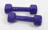 darrahopens Sports & Fitness > Fitness Accessories 2kg Dumbbells Pair PVC Hand Weights Rubber Coated