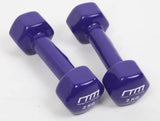 darrahopens Sports & Fitness > Fitness Accessories 2kg Dumbbells Pair PVC Hand Weights Rubber Coated