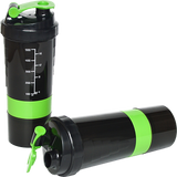 darrahopens Sports & Fitness > Fitness Accessories 2x Protein Gym Shaker Premium 3 in 1 Smart Style Blender Mixer Cup Bottle Spider