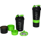 darrahopens Sports & Fitness > Fitness Accessories 2x Protein Gym Shaker Premium 3 in 1 Smart Style Blender Mixer Cup Bottle Spider
