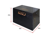 darrahopens Sports & Fitness > Fitness Accessories 3 IN 1 Black Wood Plyo Games Plyometric Jump Box