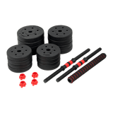 darrahopens Sports & Fitness > Fitness Accessories 30kg Adjustable Rubber Dumbbell Set Barbell Home GYM Exercise Weights