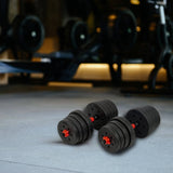 darrahopens Sports & Fitness > Fitness Accessories 30kg Adjustable Rubber Dumbbell Set Barbell Home GYM Exercise Weights