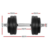 darrahopens Sports & Fitness > Fitness Accessories 30kg Dumbbells Dumbbell Set Weight Plates Home Gym Fitness Exercise