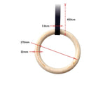 darrahopens Sports & Fitness > Fitness Accessories 32mm Wooden Gymnastic Rings Olympic Gym Rings Strength Training
