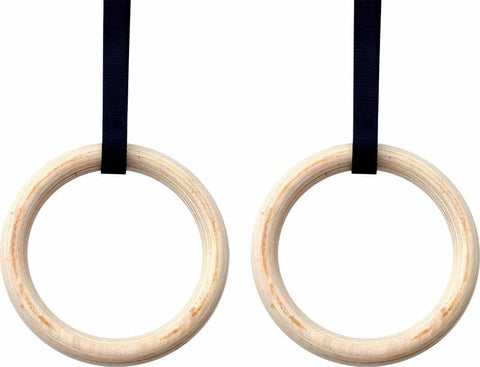 darrahopens Sports & Fitness > Fitness Accessories 32mm Wooden Gymnastic Rings Olympic Gym Rings Strength Training