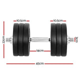 darrahopens Sports & Fitness > Fitness Accessories 35kg Dumbbells Dumbbell Set Weight Plates Home Gym Fitness Exercise
