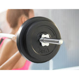 darrahopens Sports & Fitness > Fitness Accessories 38KG Barbell Weight Set Plates Bar Bench Press Fitness Exercise Home Gym 168cm