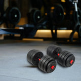 darrahopens Sports & Fitness > Fitness Accessories 40kg Adjustable Rubber Dumbbell Set Barbell Home GYM Exercise Weights
