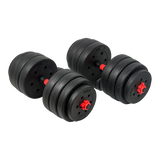 darrahopens Sports & Fitness > Fitness Accessories 40kg Adjustable Rubber Dumbbell Set Barbell Home GYM Exercise Weights