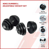 darrahopens Sports & Fitness > Fitness Accessories 40KG Dumbbell Adjustable Weight Set