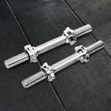 darrahopens Sports & Fitness > Fitness Accessories 45cm Dumbbell Bar Solid Steel Pair Gym Home Exercise Fitness 150KG Capacity
