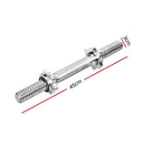 darrahopens Sports & Fitness > Fitness Accessories 45cm Dumbbell Bar Solid Steel Pair Gym Home Exercise Fitness 150KG Capacity