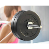 darrahopens Sports & Fitness > Fitness Accessories 48KG Barbell Weight Set Plates Bar Bench Press Fitness Exercise Home Gym 168cm