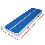 darrahopens Sports & Fitness > Fitness Accessories 4m x 1m Inflatable Air Track Mat 20cm Thick Gymnastic Tumbling Blue And White