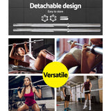 darrahopens Sports & Fitness > Fitness Accessories 5.5FT Barbell Bar Steel Fitness Exercise Weight Press Gym Home 168CM
