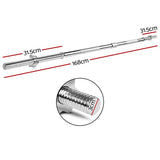 darrahopens Sports & Fitness > Fitness Accessories 5.5FT Barbell Bar Steel Fitness Exercise Weight Press Gym Home 168CM