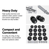 darrahopens Sports & Fitness > Fitness Accessories 50KG Dumbbell Adjustable Weight Set