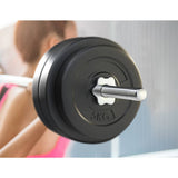 darrahopens Sports & Fitness > Fitness Accessories 58KG Barbell Weight Set Plates Bar Bench Press Fitness Exercise Home Gym 168cm