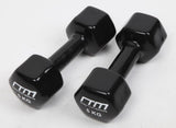 darrahopens Sports & Fitness > Fitness Accessories 5kg Dumbbells Pair PVC Hand Weights Rubber Coated
