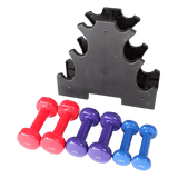 darrahopens Sports & Fitness > Fitness Accessories 6-Piece Dumbbell Set with Rack