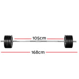 darrahopens Sports & Fitness > Fitness Accessories 68KG Barbell Weight Set Plates Bar Bench Press Fitness Exercise Home Gym 168cm