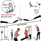 Darrahopens Sports & Fitness > Fitness Accessories 75cm Tricep Press Pulldown Bar Cable Machine Revolving LAT Pull down Bar Rotating Curl Bar