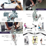 Darrahopens Sports & Fitness > Fitness Accessories 75cm Tricep Press Pulldown Bar Cable Machine Revolving LAT Pull down Bar Rotating Curl Bar