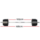 darrahopens Sports & Fitness > Fitness Accessories 78KG Barbell Weight Set Plates Bar Bench Press Fitness Exercise Home Gym 168cm