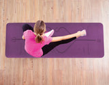 darrahopens Sports & Fitness > Fitness Accessories 8mm TPE Yoga Mat Exercise Fitness Gym Pilates Non Slip Dual Layer