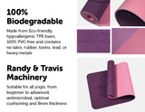 darrahopens Sports & Fitness > Fitness Accessories 8mm TPE Yoga Mat Exercise Fitness Gym Pilates Non Slip Dual Layer