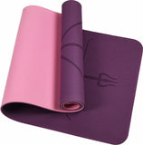 darrahopens Sports & Fitness > Fitness Accessories 8mm TPE Yoga Mat Exercise Fitness Gym Pilates Non Slip Dual Layer