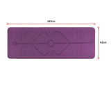 darrahopens Sports & Fitness > Fitness Accessories 8mm TPE Yoga Mat Exercise Fitness Gym Pilates Non Slip Dual Layer