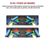 darrahopens Sports & Fitness > Fitness Accessories 9 in 1 Push Up Board Yoga Bands Fitness Workout Train Gym Exercise Pushup Stand