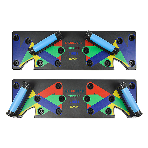 darrahopens Sports & Fitness > Fitness Accessories 9 in 1 Push Up Board Yoga Bands Fitness Workout Train Gym Exercise Pushup Stand