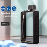 darrahopens Sports & Fitness > Fitness Accessories A5 Flat Water Bottle Portable Travel Mug BPA Free Water Bottle (Grey)