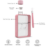 darrahopens Sports & Fitness > Fitness Accessories A5 Flat Water Bottle Portable Travel Mug BPA Free Water Bottle (Grey)