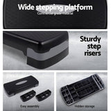 darrahopens Sports & Fitness > Fitness Accessories Aerobic Step Exercise Stepper Steps Fitness Block Bench Riser Home Gym