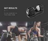 Darrahopens Sports & Fitness > Fitness Accessories ATIVAFIT 2x 25kg Adjustable Dumbbell Set Weights Dumbbells Home Fitness Stand