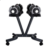 Darrahopens Sports & Fitness > Fitness Accessories ATIVAFIT 2x 25kg Adjustable Dumbbell Set Weights Dumbbells Home Fitness Stand