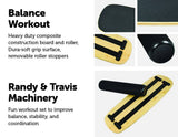 darrahopens Sports & Fitness > Fitness Accessories Balance Board Trainer with Stopper Wobble Roller