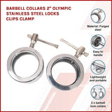 darrahopens Sports & Fitness > Fitness Accessories Barbell Collars 2" Olympic Stainless Steel Locks Clips Clamp