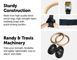 darrahopens Sports & Fitness > Fitness Accessories Birch Wood Gymnastic Rings