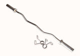 darrahopens Sports & Fitness > Fitness Accessories Chrome Olympic Curl Bar Barbell Heavy Duty EZ with Spring Collars